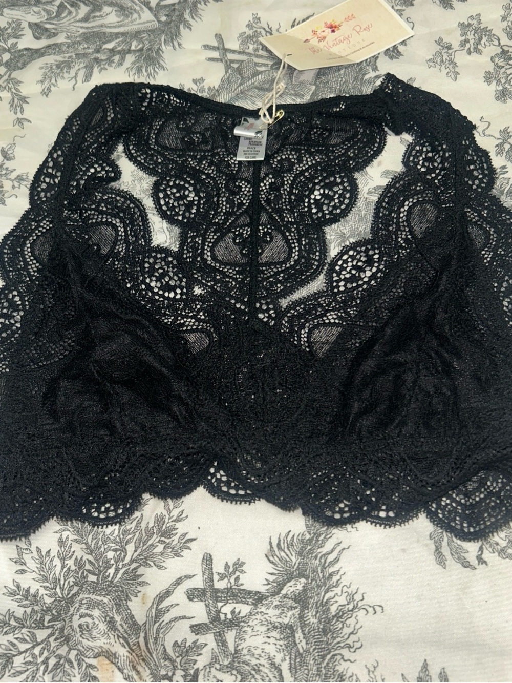 Wishlist Black Lace Bralette Crop Top